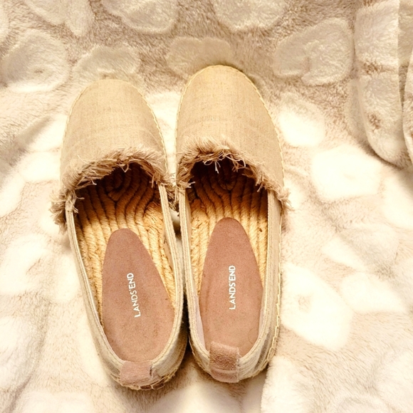 Lands' End Espadrilles Taupe Shoes size 7 - Picture 4 of 7